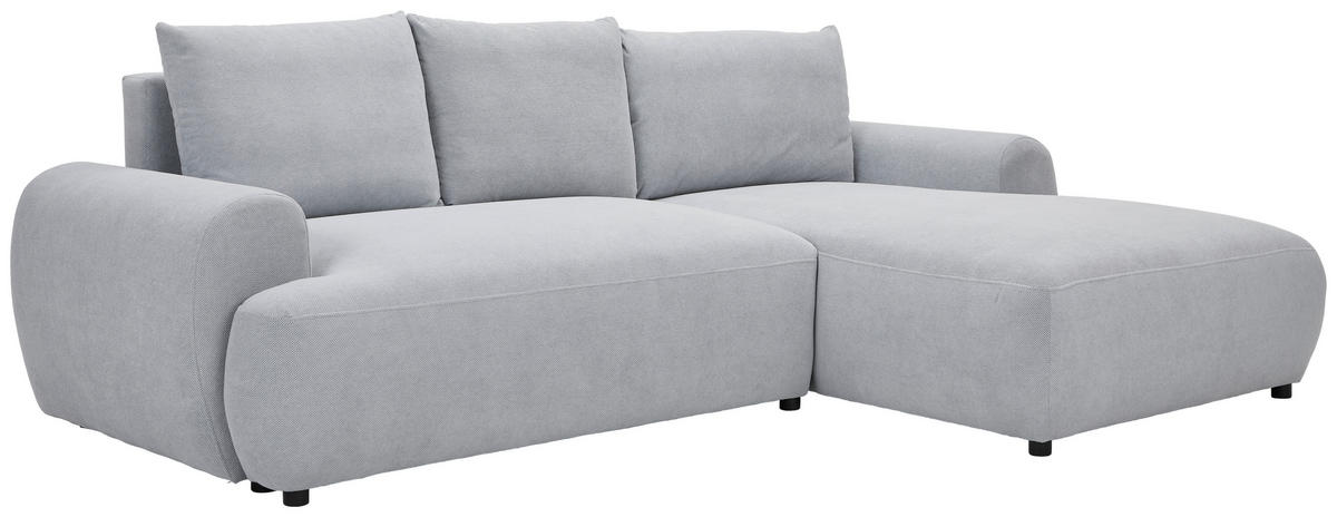 ECKSOFA Grau Webstoff  - Schwarz/Grau, MODERN, Kunststoff/Textil (265/175cm) - Carryhome