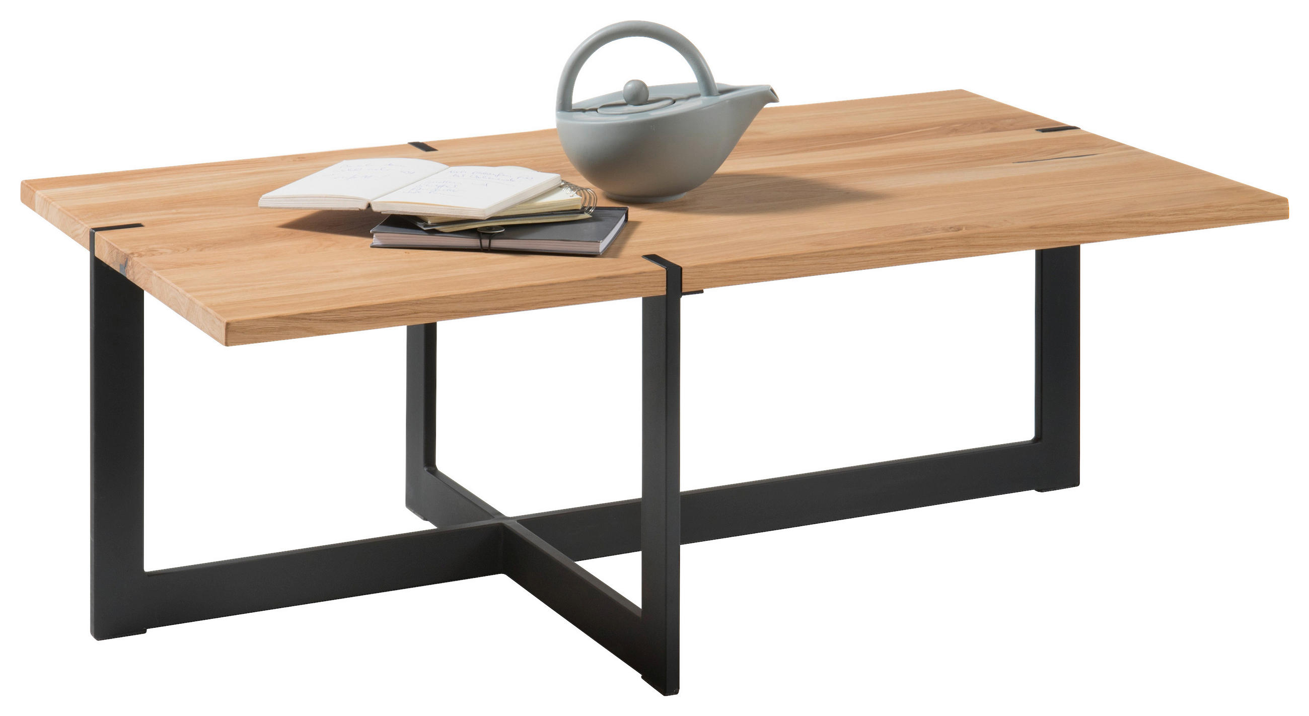 Couchtisch in Holz, Metall 110/60/39 cm