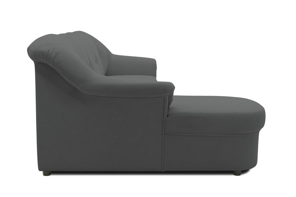 ECKSOFA FLORES FK Dunkelgrau Mikrofaser  - Dunkelgrau/Schwarz, KONVENTIONELL, Kunststoff/Textil (142/231cm) - MID.YOU