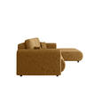 ECKSOFA inkl. Funktionen Senfgelb Cord  - Senfgelb/Schwarz, KONVENTIONELL, Kunststoff/Textil (260/200cm) - Xora
