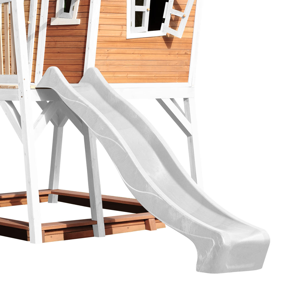 SPIELHAUS MAX 432/288/193 cm  - Braun/Weiß, Basics, Holz/Kunststoff (432/288/193cm) - Ambia Garden