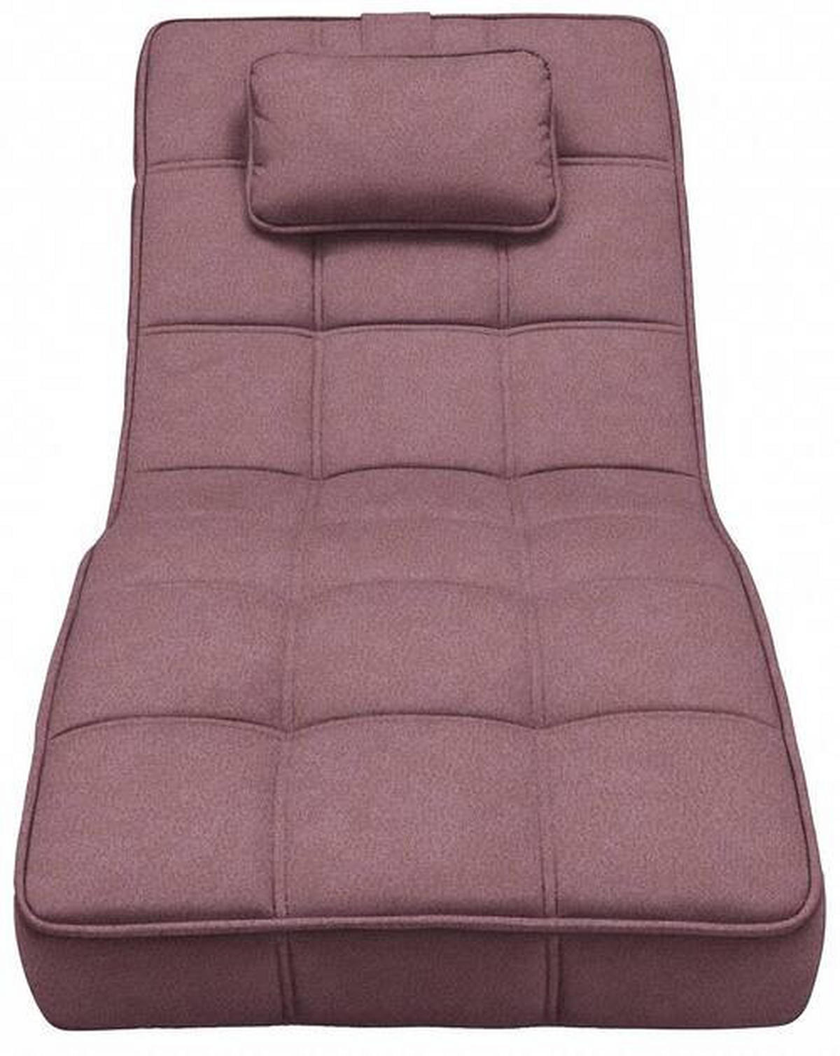 RELAXLIEGE in Webstoff Altrosa  - Schwarz/Altrosa, Design, Textil/Metall (74/86/162cm) - Hom`in