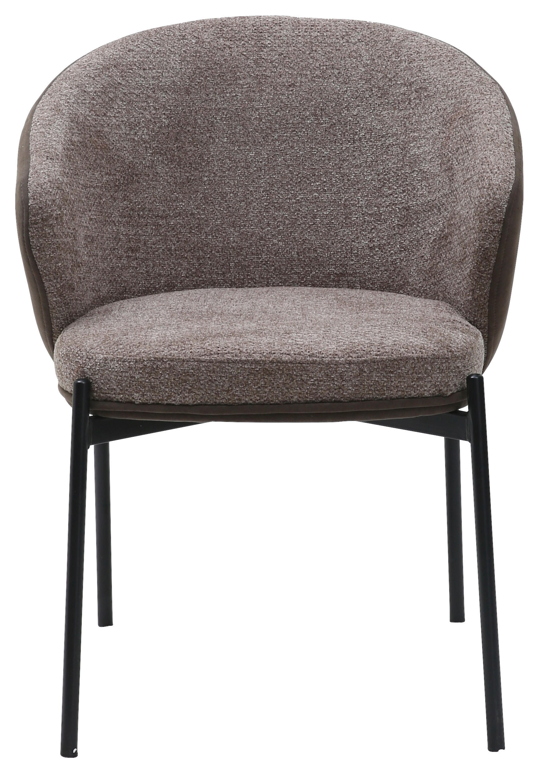 ARMLEHNSTUHL  in Eisen Samt  - Schwarz/Braun, MODERN, Textil/Metall (56/76,5/57,5cm) - MID.YOU