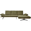 ECKSOFA in Flachgewebe Grün  - Schwarz/Grün, Design, Holz/Textil (314/159cm) - Dieter Knoll