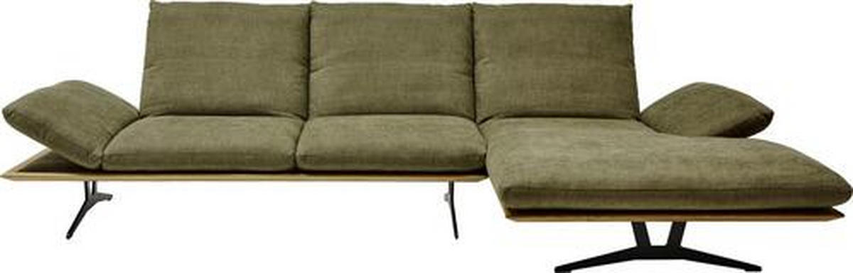 Freisteller von Dieter Knoll ECKSOFA Formia Grün Flachgewebe.
