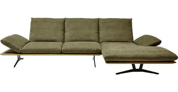 ECKSOFA Grün Flachgewebe  - Schwarz/Grün, Design, Holz/Textil (314/159cm) - Dieter Knoll