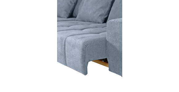 ECKSOFA Blau Flachgewebe  - Blau/Schwarz, KONVENTIONELL, Textil/Metall (205/300cm) - Carryhome