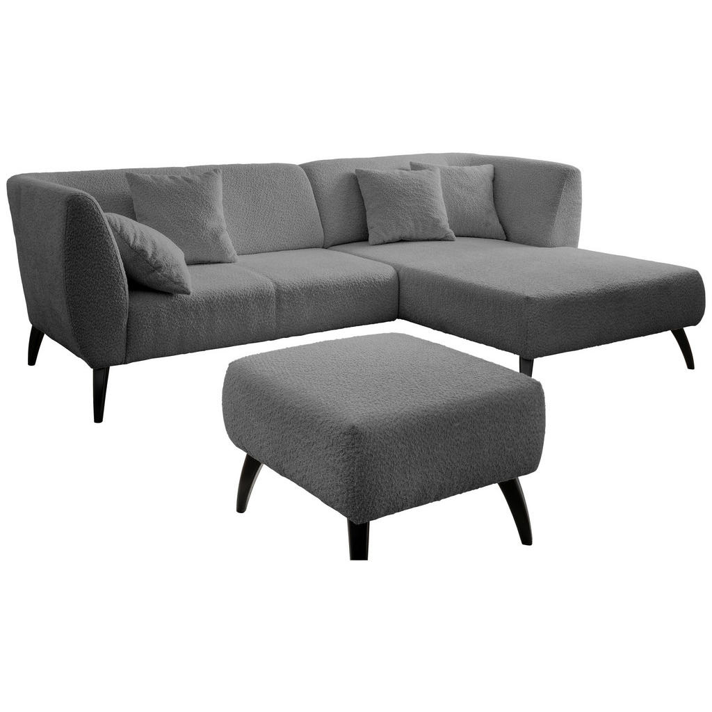 Thumbnail - Mid.you Ecksofa, Anthrazit, Holz, Textil, Buche, Fichte, Kiefer,Buche, Uni, 4-Sitzer, Füllung: Schaumstoff, Ottomane rec...