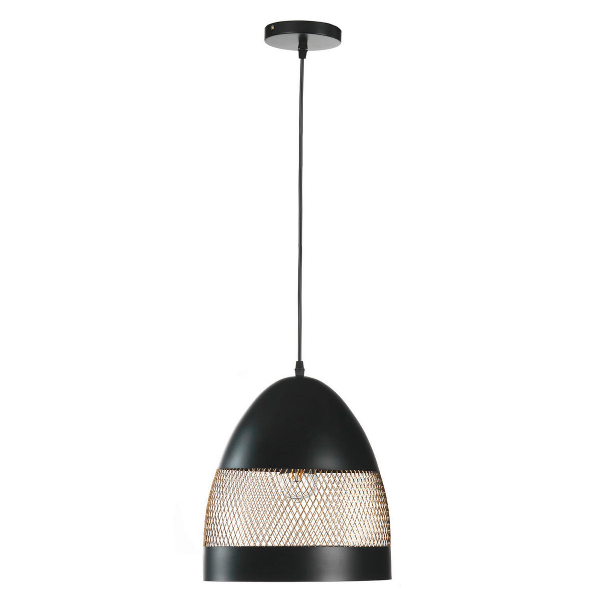 ZÁVESNÉ SVIETIDLO, 30/120 cm  - čierna/bronzová, Design, kov (30/120cm)