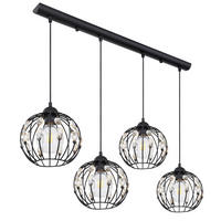 HÄNGELEUCHTE 80/20/120 cm   - Schwarz, Basics, Glas/Metall (80/20/120cm) - Globo