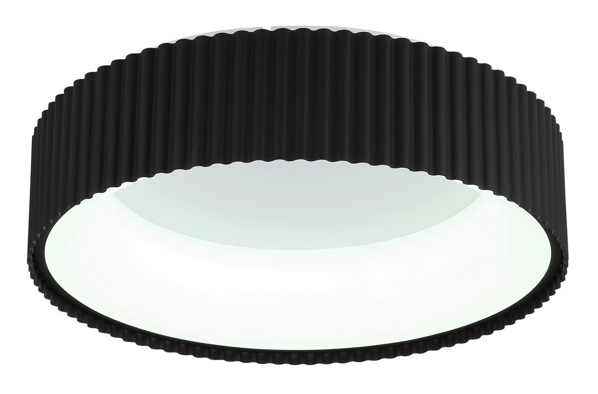 LED-DECKENLEUCHTE 46/13 cm   - Schwarz/Weiß, Basics, Kunststoff/Metall (46/13cm) - Globo