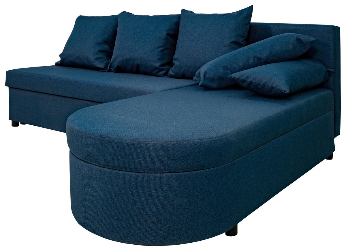 SEDEŽNA GARNITURA, tkanina temno modra  - črna/temno modra, Trend, umetna masa/tekstil (159/196cm) - Ti'me