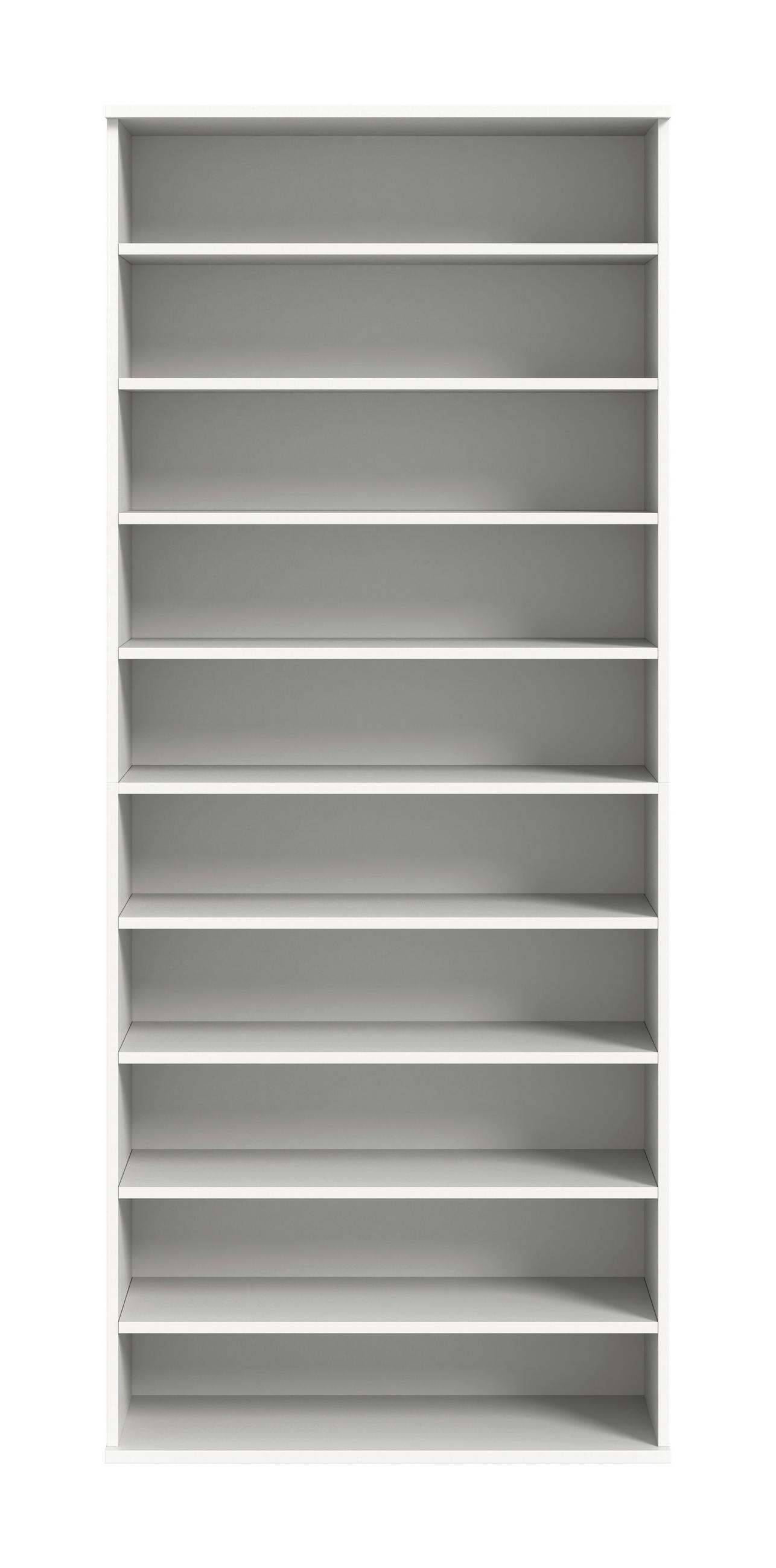 SCHUHREGAL 80/193/34 cm  - Weiß Hochglanz/Schwarz, Design, Holzwerkstoff/Kunststoff (80/193/34cm) - Livetastic