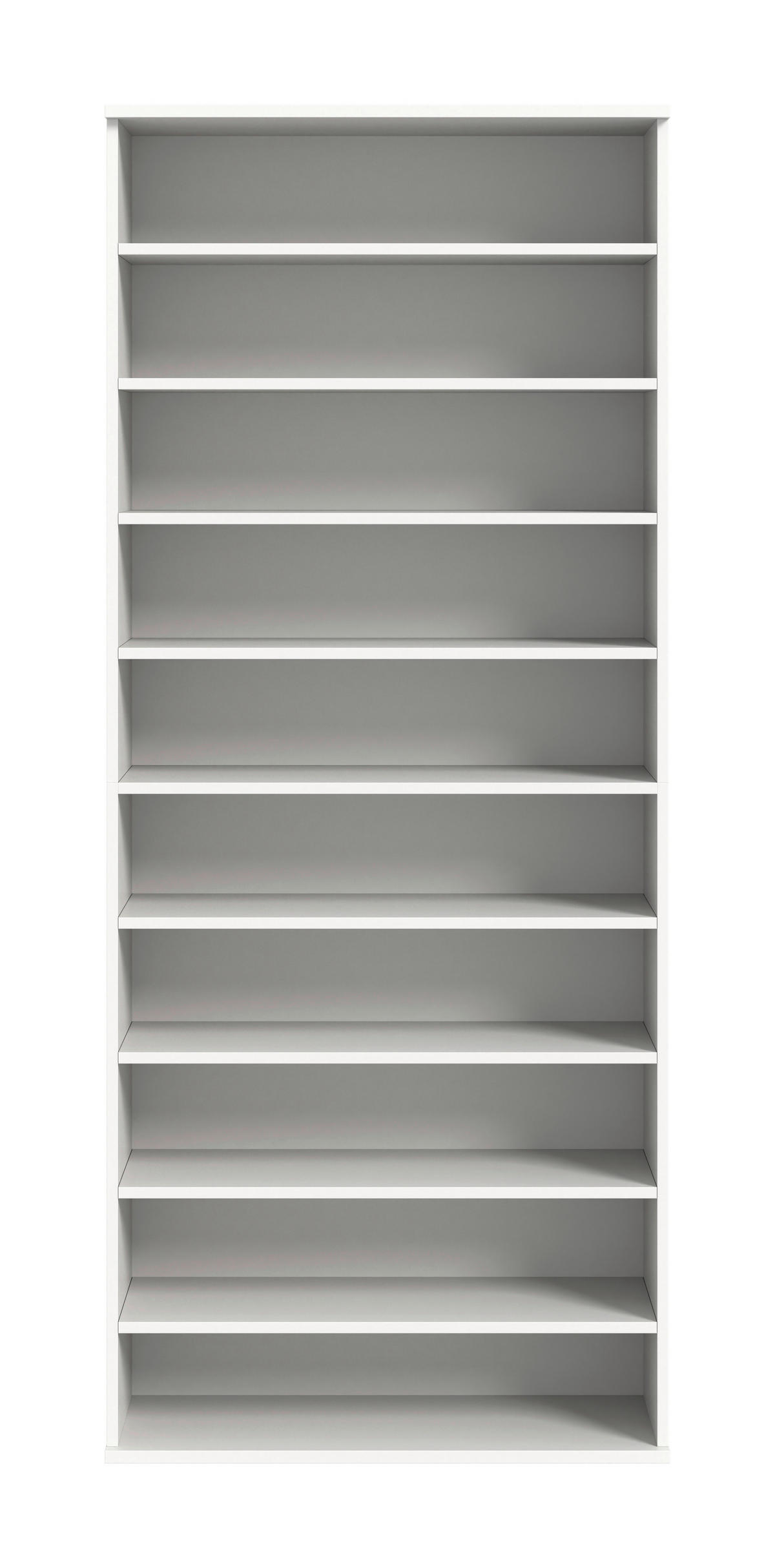 SCHUHREGAL 80/193/34 cm  - Weiß Hochglanz/Schwarz, Design, Holzwerkstoff/Kunststoff (80/193/34cm) - Livetastic