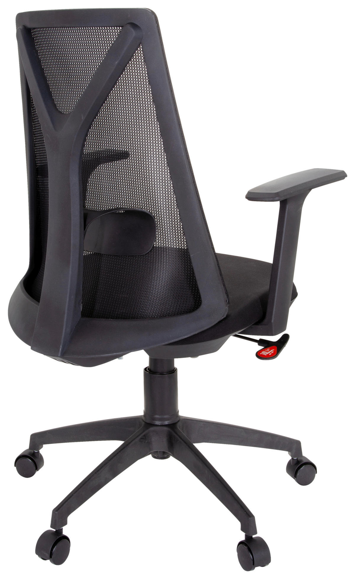 OTOČNÁ ŽIDLE, síťovina, plochá tkanina, černá - černá, Basics, textil/plast (64/100/60cm) - MID.YOU