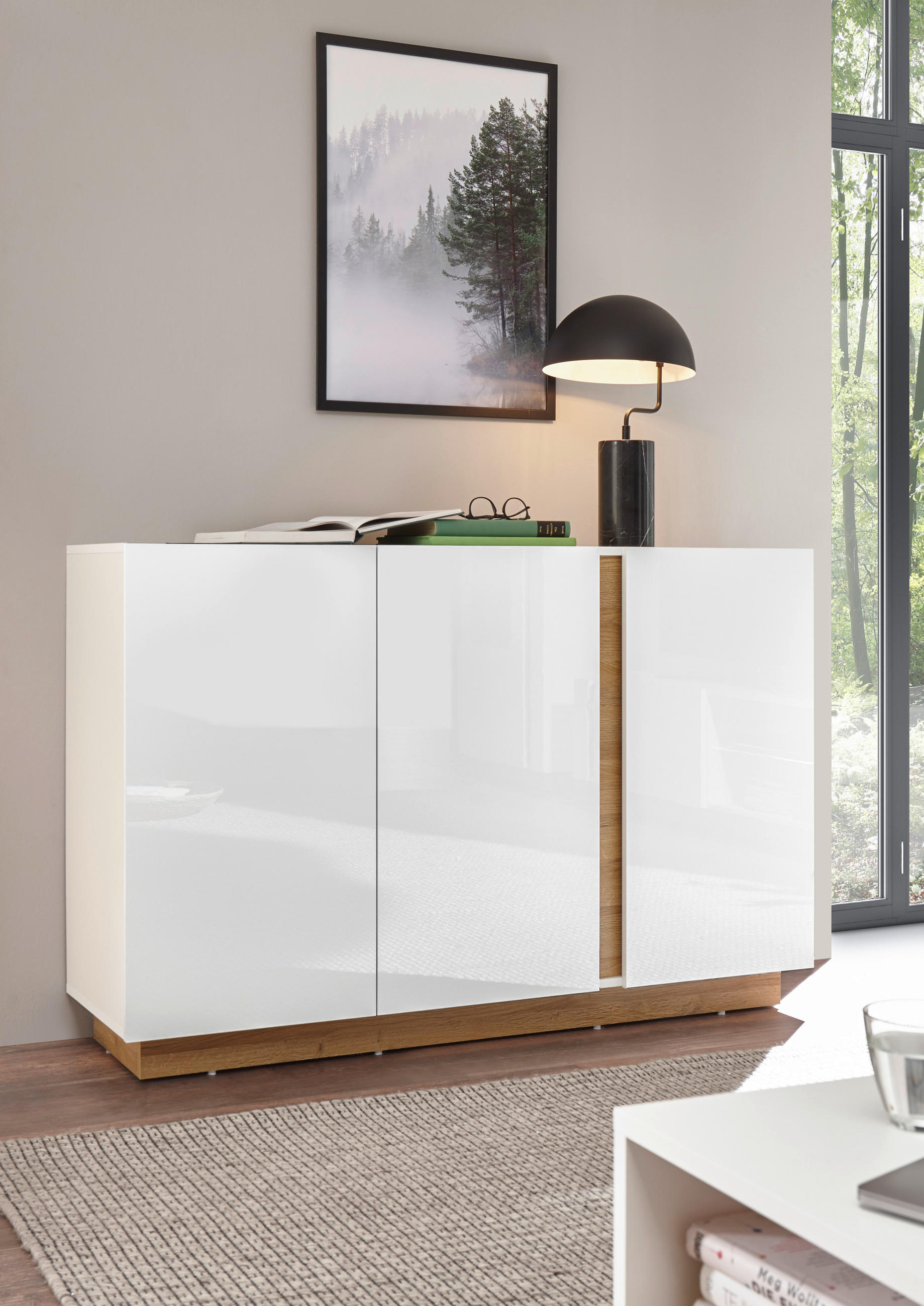 SIDEBOARD  in 138/91/40 cm  - Eichefarben/Weiß, Design, Holzwerkstoff (138/91/40cm) - MID.YOU