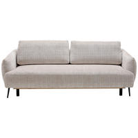 SCHLAFSOFA  mit Stoffauswahl, Liegefunktion, Schlafen auf Sitzhöhe, Rücken echt Chenille Grau  - Schwarz/Grau, KONVENTIONELL, Textil/Metall (228/75/98cm) - Carryhome