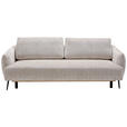 SCHLAFSOFA mit Stoffauswahl, Liegefunktion, Schlafen auf Sitzhöhe, Rücken echt Chenille Grau - Schwarz/Grau, KONVENTIONELL, Textil/Metall (228/75/98cm) - Carryhome