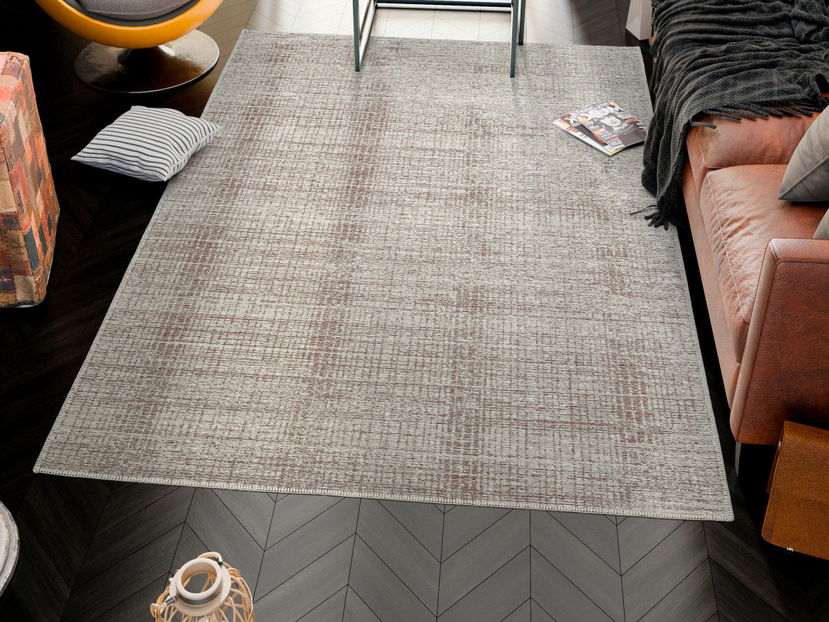 FLACHWEBETEPPICH 246/340 cm PLAINS Braun, Beige  - Beige/Braun, Design, Textil (246/340cm) - Musterring