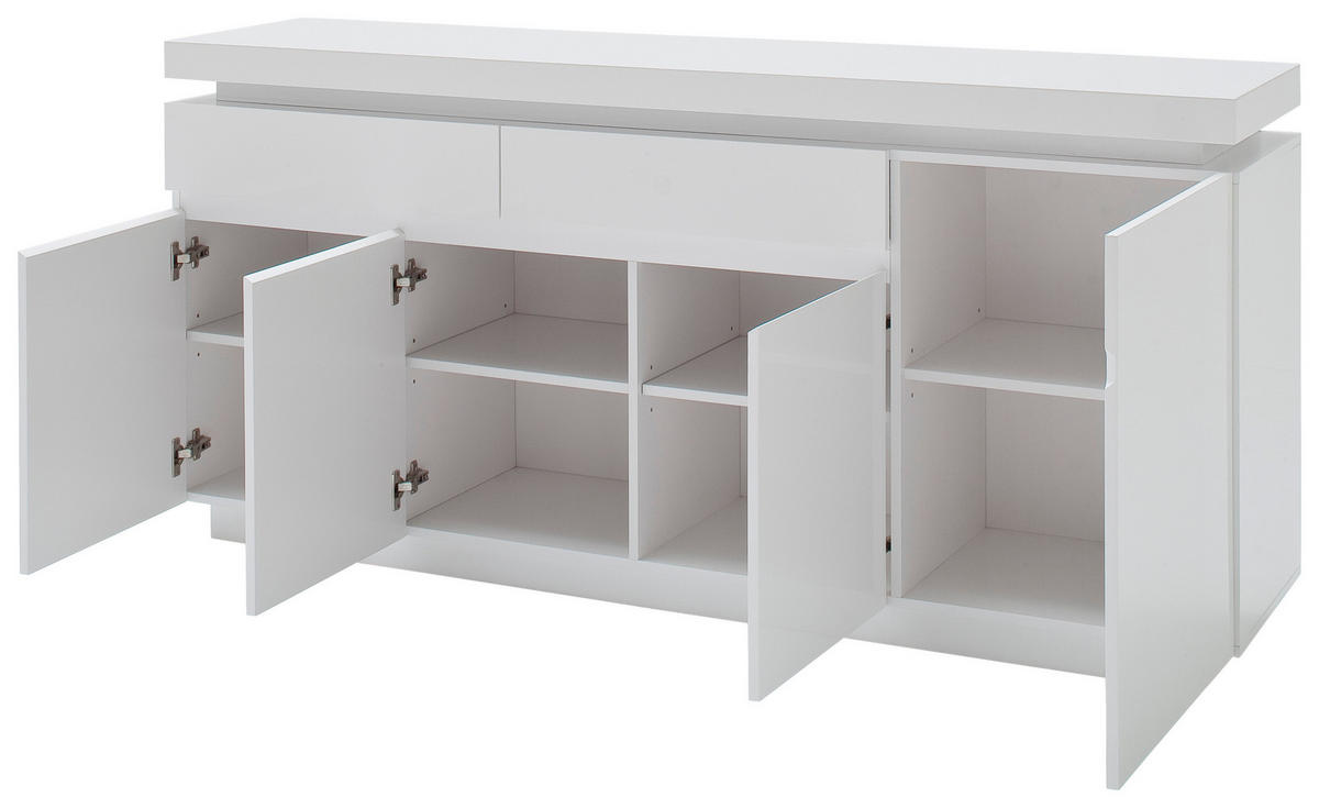 SIDEBOARD 175/81/40 cm  in Weiß Hochglanz  - Weiß Hochglanz, Design, Holzwerkstoff (175/81/40cm)