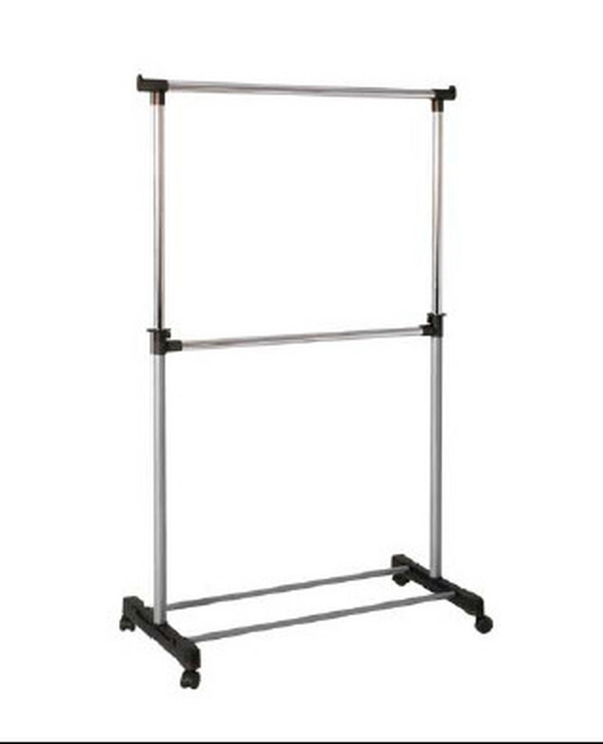 STALAK ZA ODEĆU SA TOČKIĆIMA  boja hroma, boja aluminijuma, siva  metal     - boja hroma/boja aluminijuma, Moderno, metal (90/120-210/43cm) - Boxxx