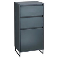 KOMMODE  in 50/103/38 cm  - Anthrazit/Schwarz, KONVENTIONELL, Holzwerkstoff/Metall (50/103/38cm) - Carryhome