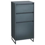 KOMMODE  in 50/103/38 cm  - Anthrazit/Schwarz, KONVENTIONELL, Holzwerkstoff/Metall (50/103/38cm) - Carryhome