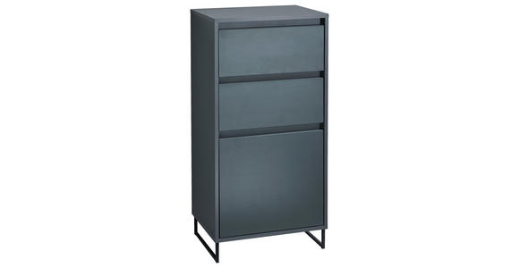 KOMMODE , 50/103/38 cm, 2 Schublade(n)  - Anthrazit/Schwarz, KONVENTIONELL, Holzwerkstoff/Metall (50/103/38cm) - Carryhome