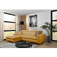 ECKSOFA Senfgelb Flachgewebe  - Chromfarben/Senfgelb, KONVENTIONELL, Textil/Metall (175/268cm) - Carryhome