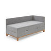 BOXBETT 120/200 cm  in Hellgrau  - Eichefarben/Hellgrau, Design, Holz/Textil (120/200cm) - Boxxx