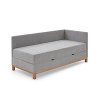 BOXBETT 120/200 cm  in Hellgrau  - Eichefarben/Hellgrau, Design, Holz/Textil (120/200cm) - Boxxx