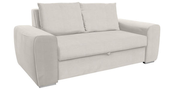 SCHLAFSOFA in Beige  - Chromfarben/Beige, Design, Holz/Textil (199/92/97cm) - Hom`in