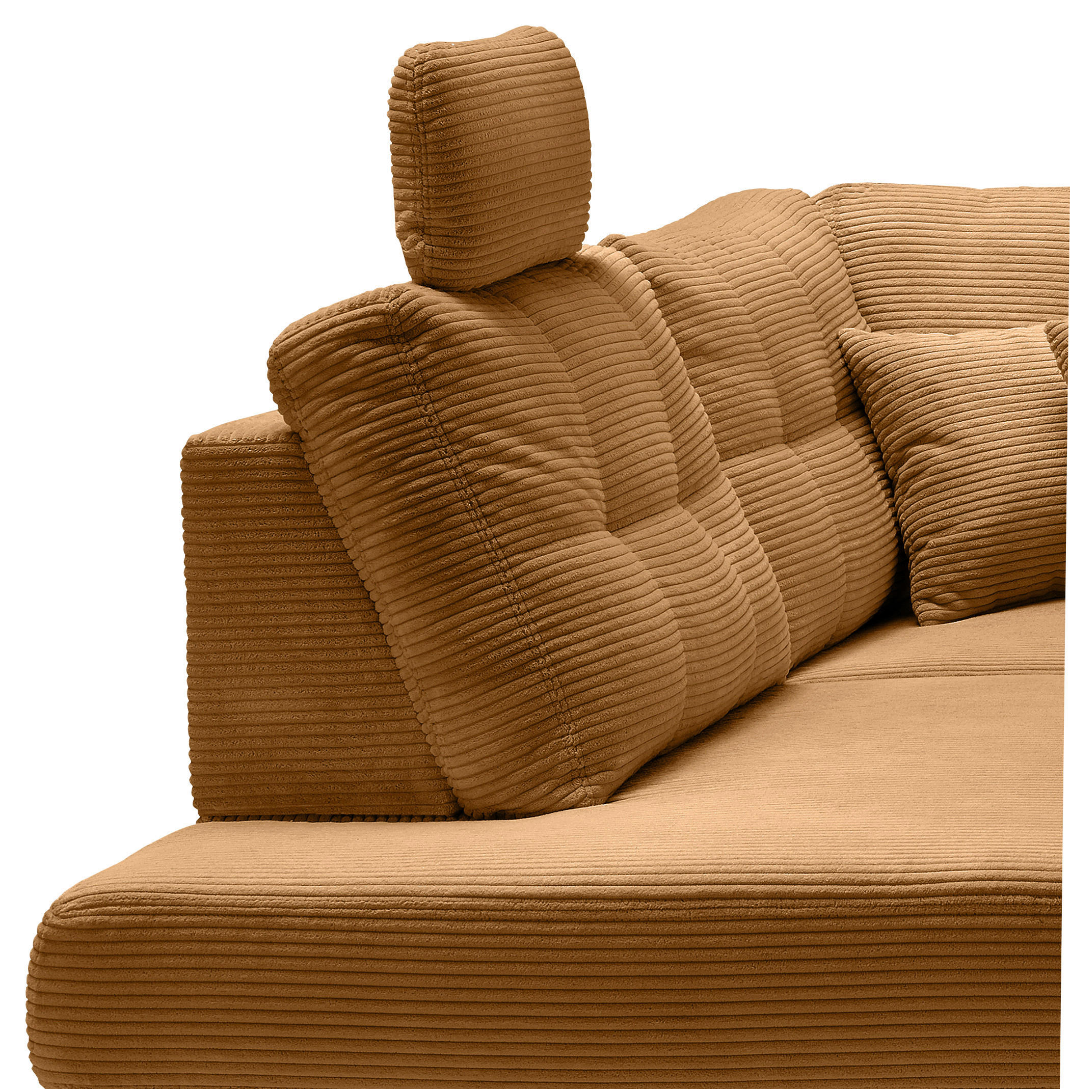 Thumbnail - Livetastic Ecksofa, Gold, Textil, Buche, 4-Sitzer, Füllung: Schaumstoff, Ottomane links, L-Form, 274x206 cm, Liegefunkti...