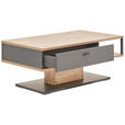 COUCHTISCH 110/65/45 cm rechteckig Grau, Eiche Artisan  - Schwarz/Eiche Artisan, KONVENTIONELL, Holzwerkstoff/Metall (110/65/45cm) - Hom`in