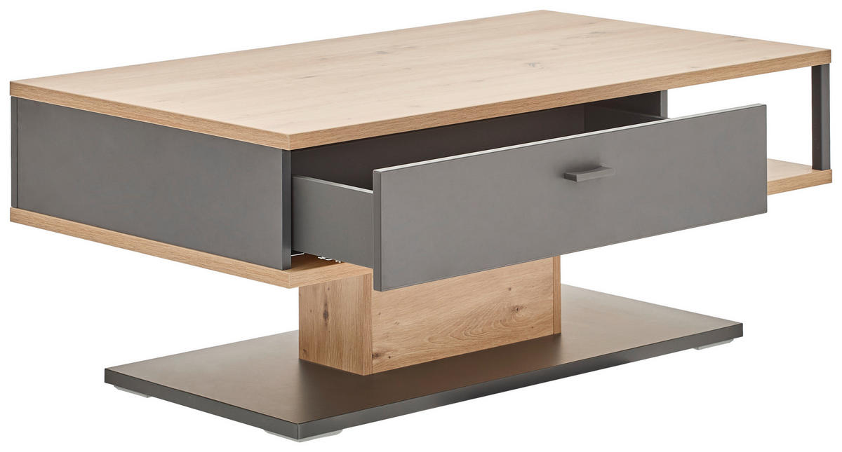 COUCHTISCH in Holzwerkstoff 110/65/45 cm  - Schwarz/Eiche Artisan, KONVENTIONELL, Holzwerkstoff/Metall (110/65/45cm) - Hom`in