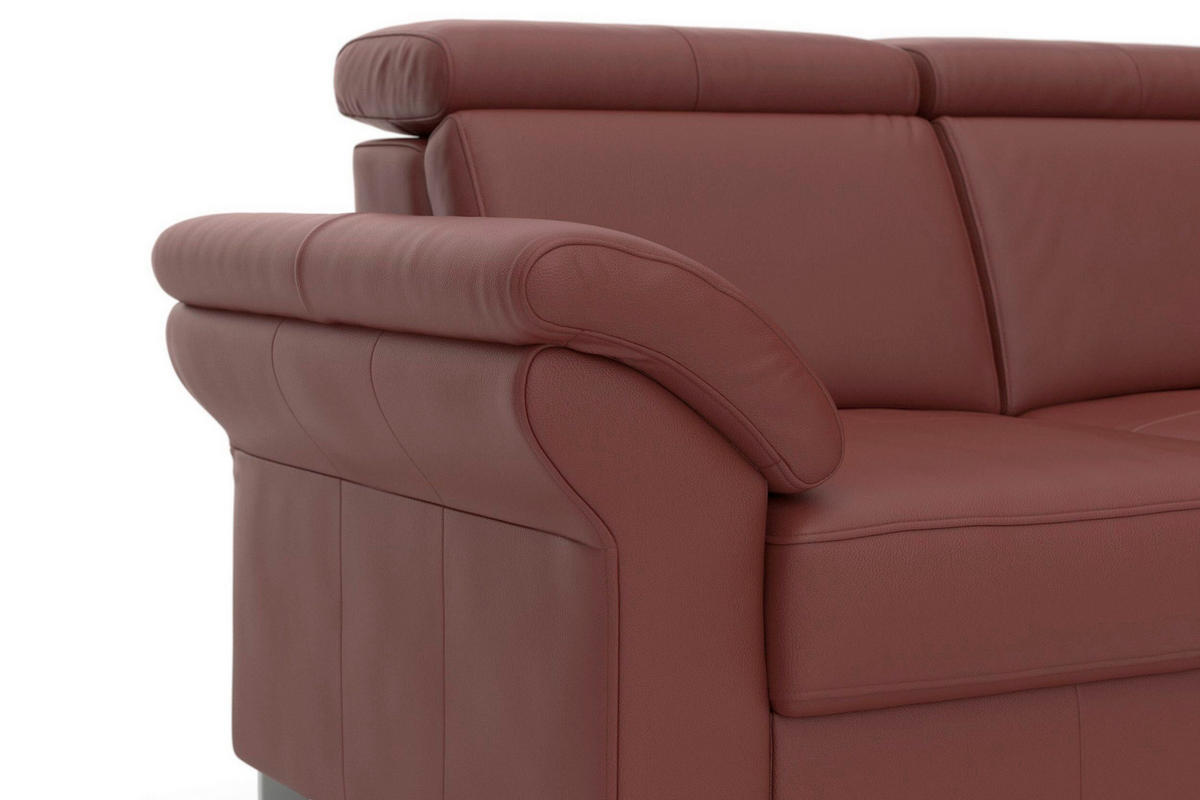 2-SITZER-SOFA ARNGAST E Rotbraun Echtleder  - Chromfarben/Rotbraun, Basics, Leder/Textil (156/84/93cm) - Sit & More