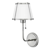 WANDLEUCHTE Clarke   - Weiß/Nickelfarben, KONVENTIONELL, Metall (40/18,4/22,2cm) - Elstead Lighting