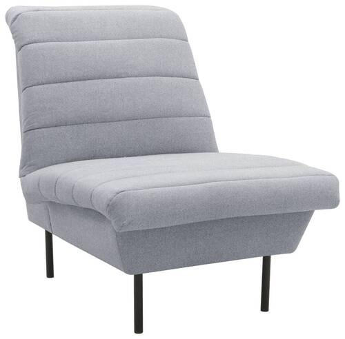 SESSEL Flachgewebe Grau, Hellblau    - Schwarz/Grau, Design, Textil/Metall (72/92/103cm) - LOOKS by W.Joop