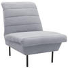 SESSEL Flachgewebe Grau, Hellblau    - Schwarz/Grau, Design, Textil/Metall (72/92/103cm) - LOOKS by W.Joop