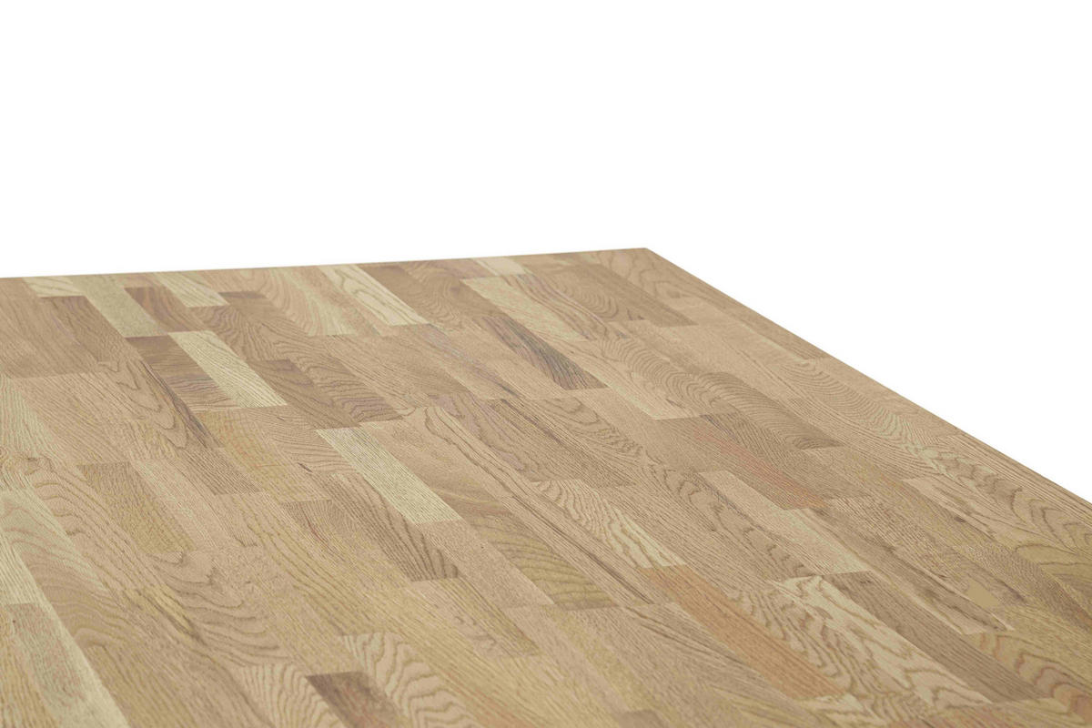 ESSTISCH in Holz 180/90/75 cm  - Wildeiche/Schwarz, Natur, Holz/Metall (180/90/75cm) - Carryhome