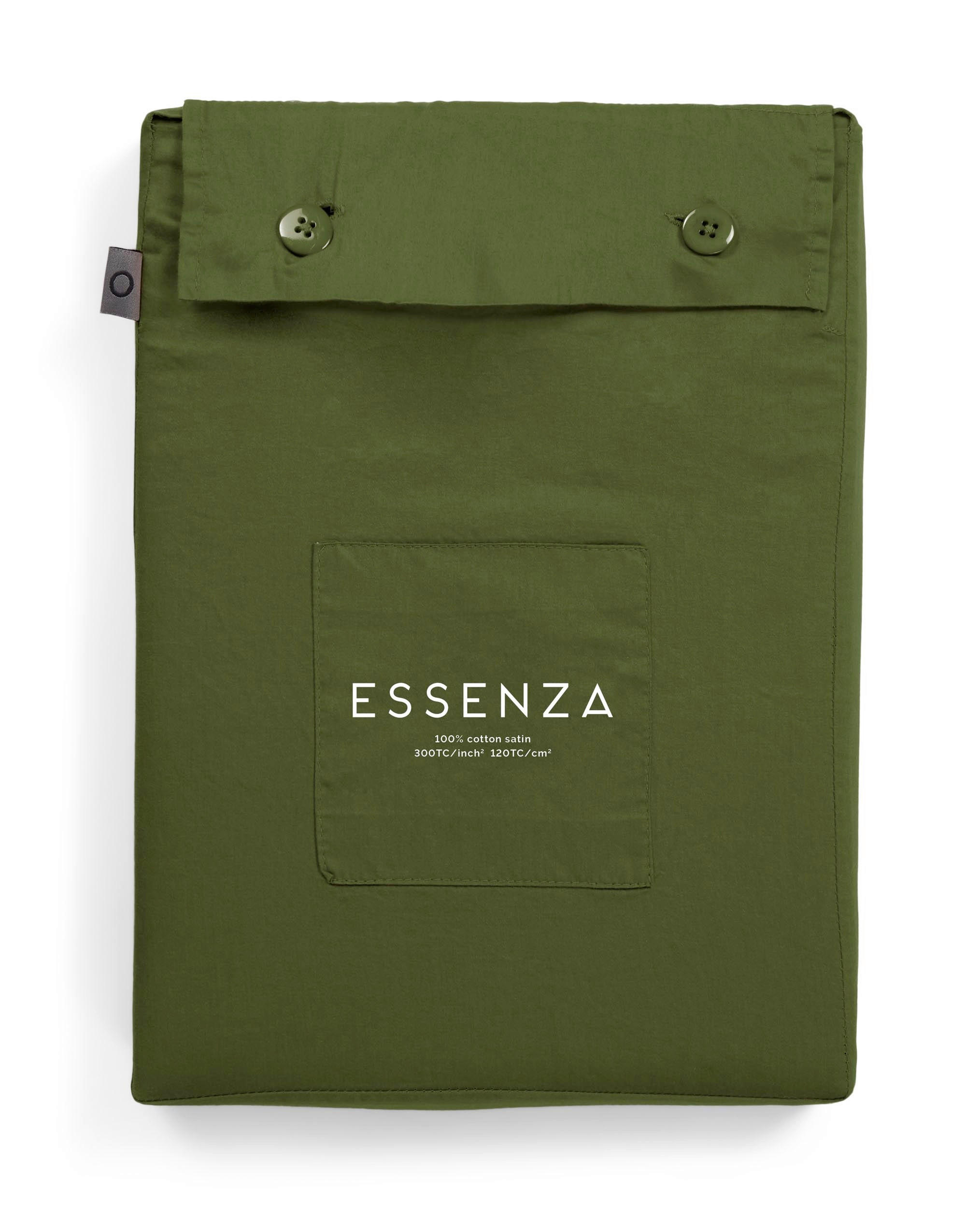BETTWÄSCHE Minte Satin 135/200 cm  - Dunkelgrün, Basics, Textil (135/200cm) - Essenza
