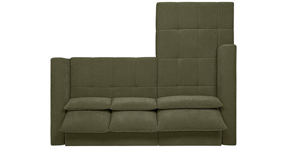 ECKSOFA  in Chenille Olivgrün  222/279 cm  - Schwarz/Olivgrün, KONVENTIONELL, Kunststoff/Textil (222/279cm) - Hom`in