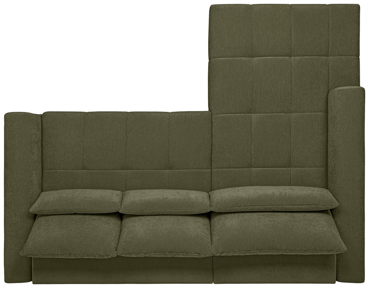 HÖRNSOFFA i chenille olivgrön  - olivgrön/svart, Klassisk, textil/plast (222/279cm) - MID.YOU