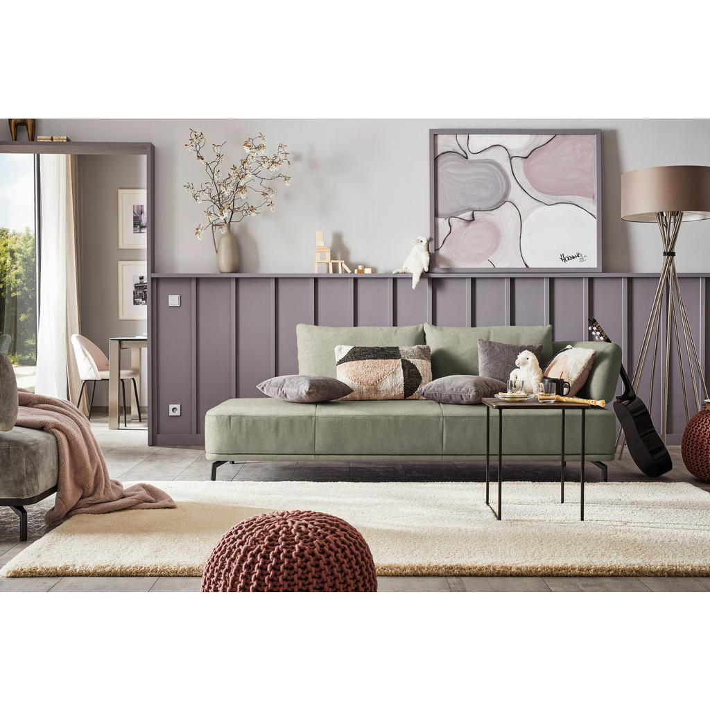 Thumbnail - Dieter Knoll Récamiere Palio, Grün, Textil, 227x89x101 cm, Goldenes M, Fußauswahl, Lederauswahl, Stoffauswahl, Hocker er...
