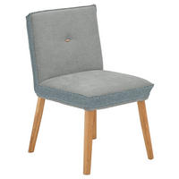 STUHL  in Webstoff, Mikrofaser  - Dunkelgrau/Eichefarben, Design, Holz/Textil (49/86/67cm) - Linea Natura