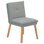 STUHL  in Webstoff, Mikrofaser Holz, Textil  - Dunkelgrau/Eichefarben, Design, Holz/Textil (49/86/67cm) - Linea Natura
