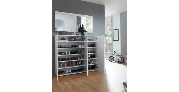 GARDEROBE 2-teilig  in 134/200/36 cm  - Weiß, Design, Holzwerkstoff (134/200/36cm) - Carryhome