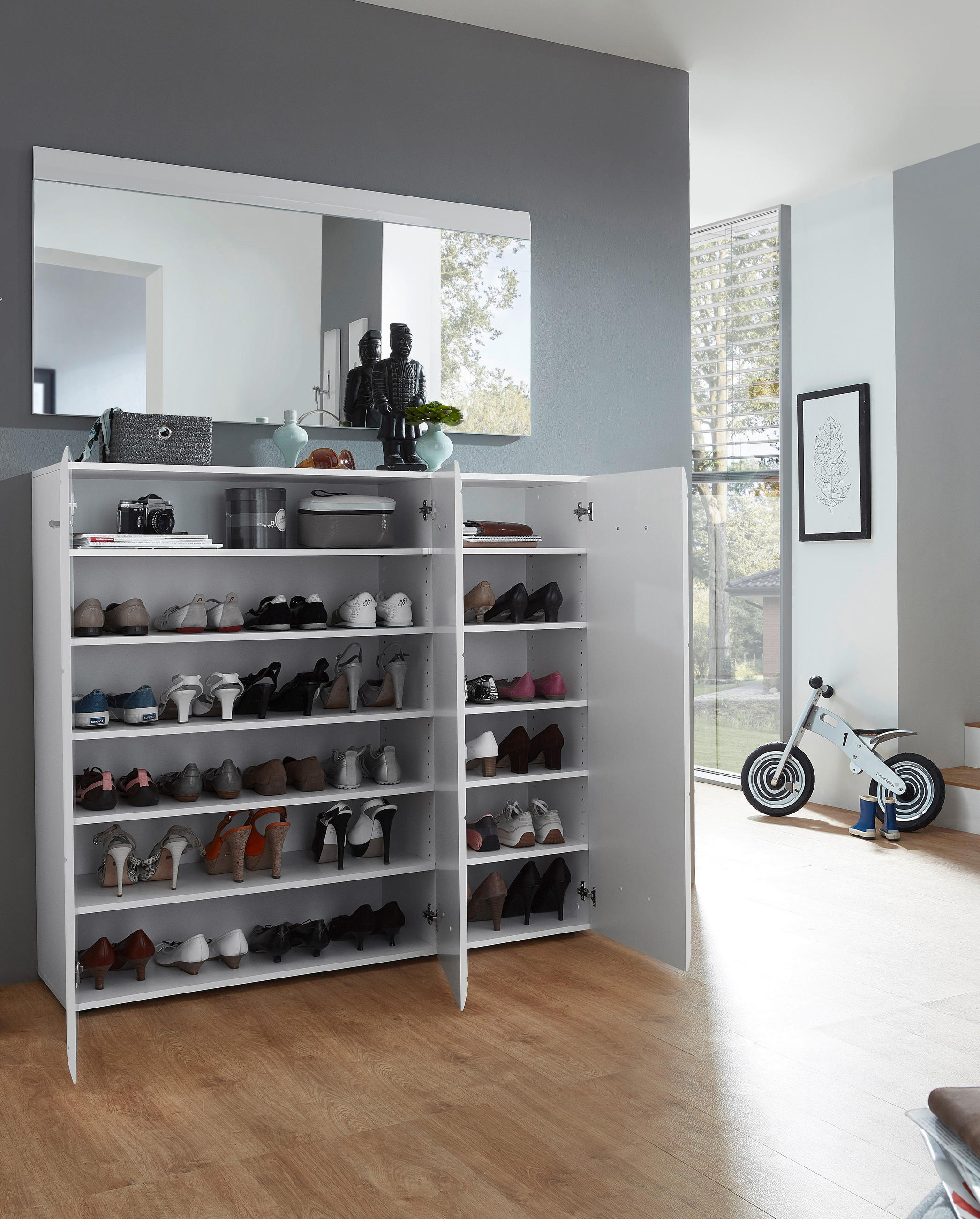 GARDEROBE Weiß - Weiß, Design (134/200/36cm) - Carryhome