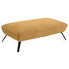 HOCKER in Textil Gelb  - Gelb/Schwarz, Design, Textil/Metall (142/43/80cm) - Moderano