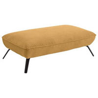 HOCKER in Textil Gelb  - Gelb/Schwarz, Design, Textil/Metall (142/43/80cm) - Moderano